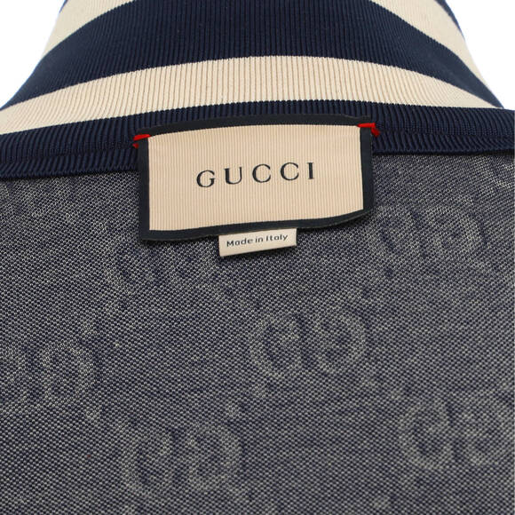 Gucci Men's Zip Track Jacket GG Jacquard Cotton - Picture 3 of 4